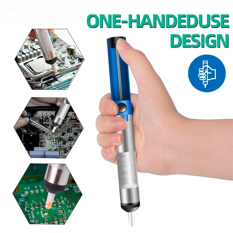 Soldering Sucker Pen Removal Vacuum Aluminum Metal Desoldering Pump Suction Tin Gun Solder Pump Iron Desolder Weld Tools