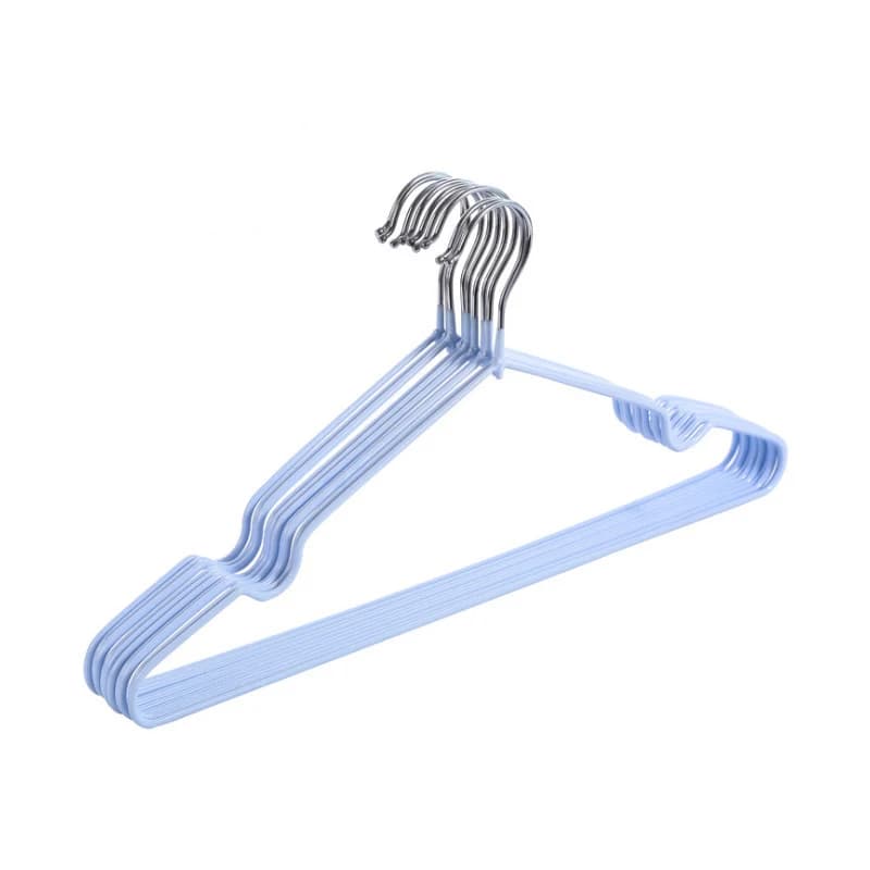 Simple and seamless clothes hanger for home, metal non-slip strap, for adults and children, plastic coat hangers with groove