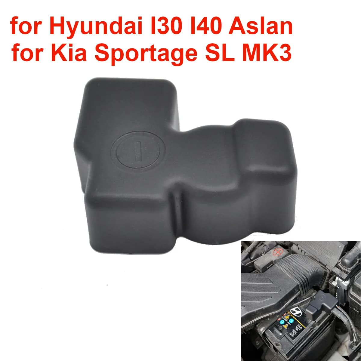 Coperchio della copertura di protezione del terminale negativo dell'anodo della batteria dell'auto per Hyundai I30 I40 Aslan per Kia Sportage SL MK3 tappo impermeabile