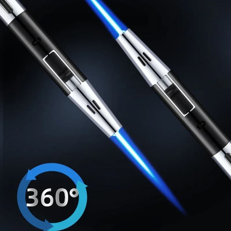 New Metal Pen Butane Gas Inflatable Spray Gun Windproof Lighter High Temperature Blue Flame Cigar Moxibustion Direct Welding Gun