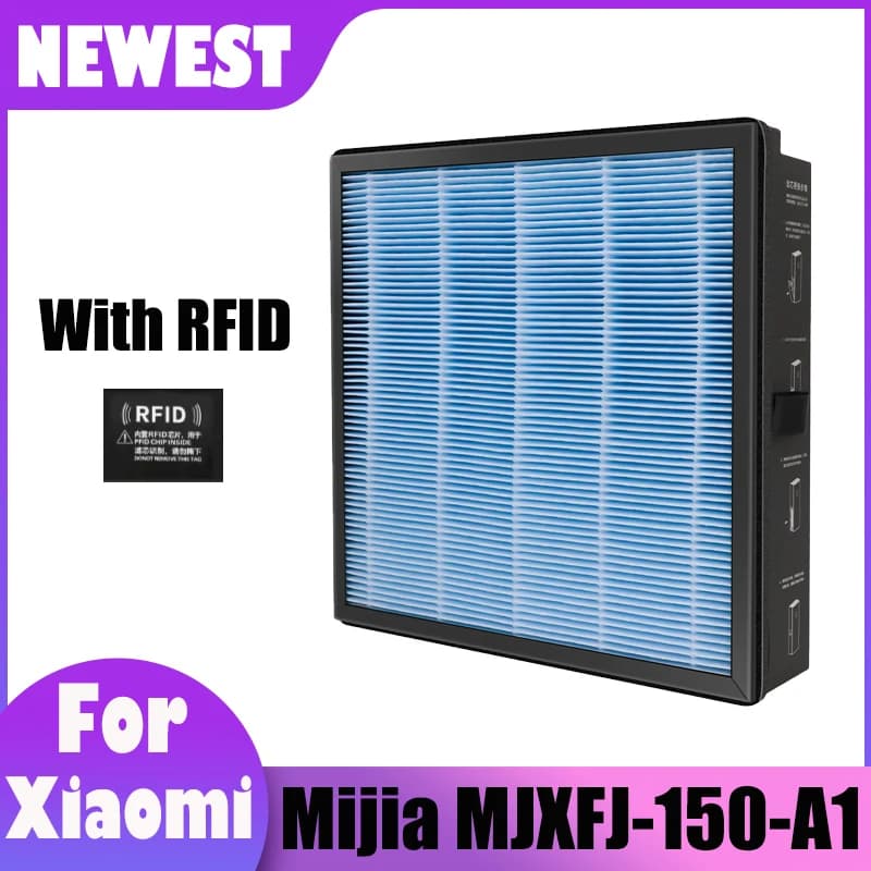 Adatto per Xiaomi Mijia MJXFJ-150-A1 Sistema di aria fresca A1 Filtro composito con purificatore d'aria RFID 258x258x67mm H13