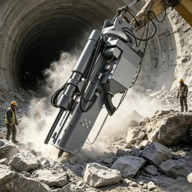 Integrated Rock Drill and Splitter Machine Crawler Hydraulic Equipment For Highway Tunnel Basalt Rock Road Foundation Breaking