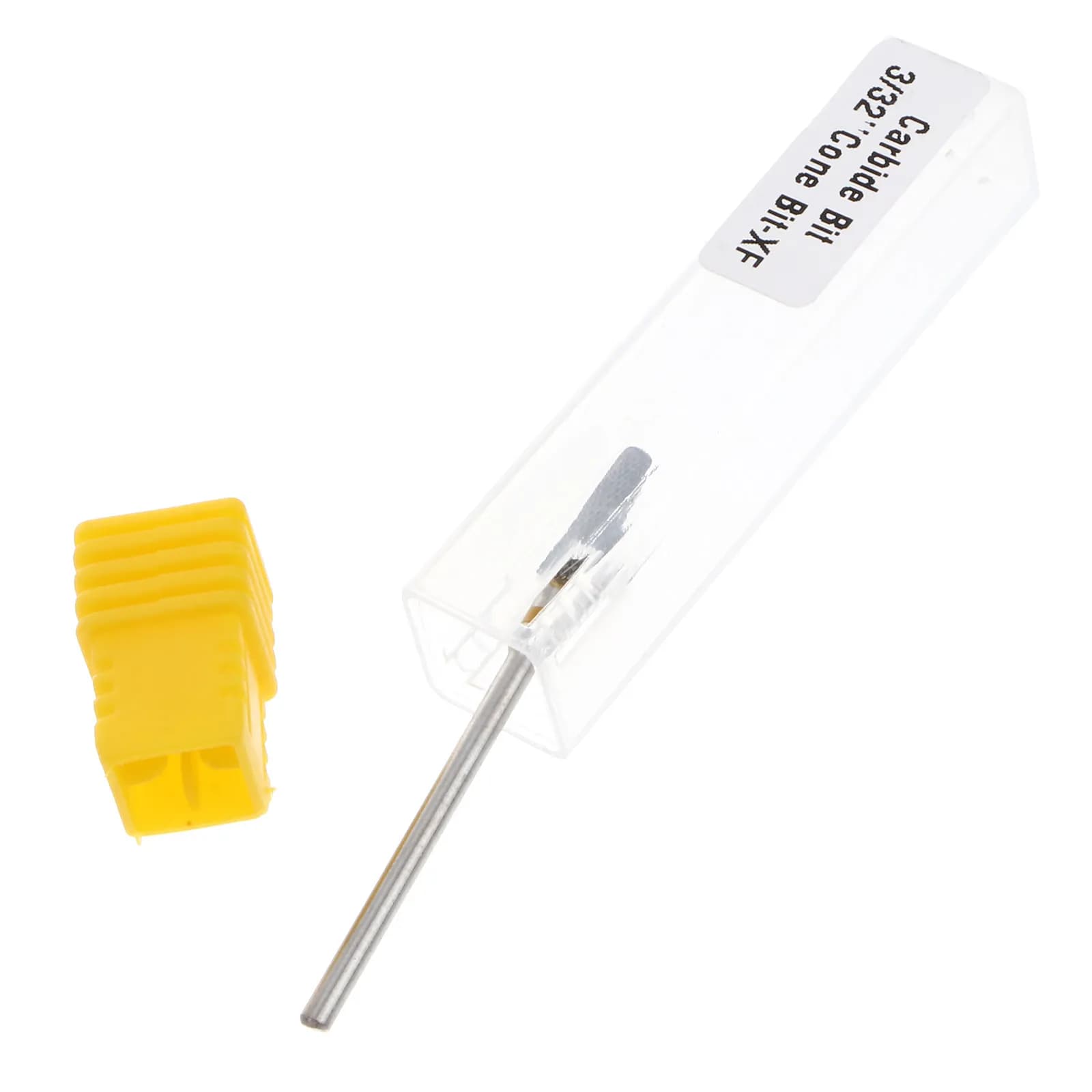 Set di punte per fresa in acciaio al tungsteno per manicure e pedicure, rimozione pelle morta, rimodellamento unghie, strumenti per gel e acrilico, giallo sottile