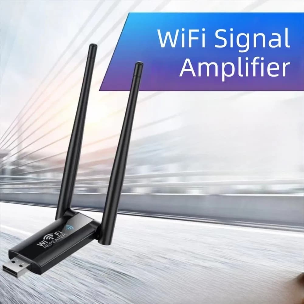 Amplificatore di Segnale WiFi in Plastica con Connessione USB, Ripetitore WiFi per Miglioramento del Segnale, Velocità 300Mbps, Estensore di Rete WiFi