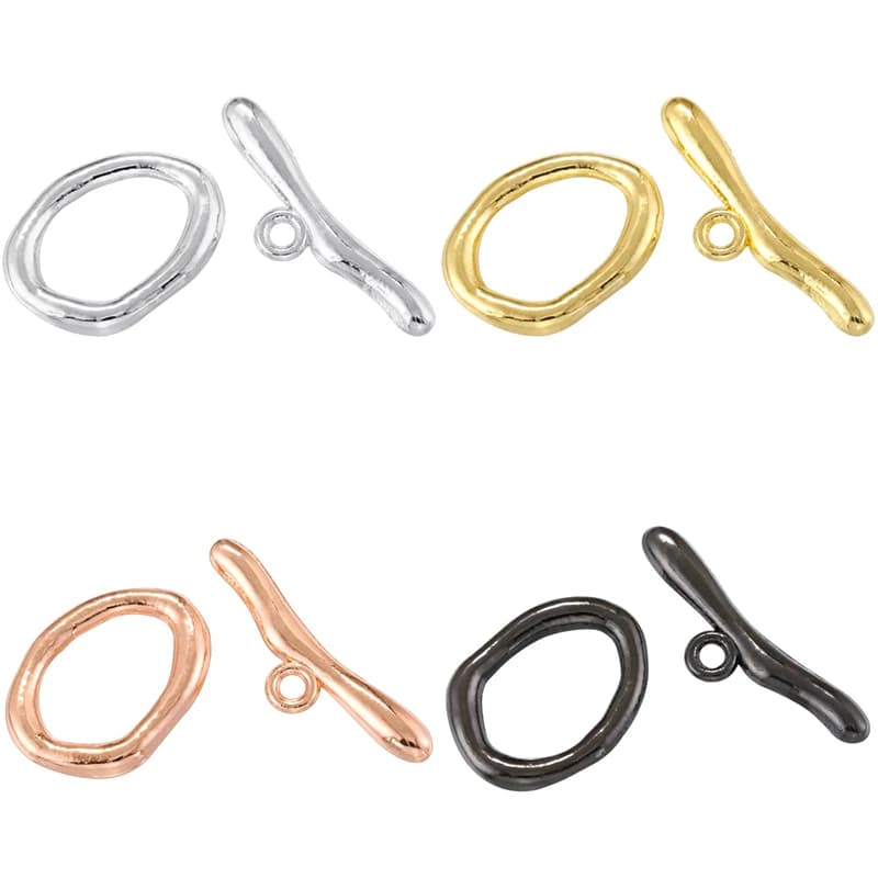 ZHUKOU Gioielli Accessori fatti a mano Chiusura OT Bracciale a catena Chiusura a maglie universali Dimensioni 22×16MM Foro: 2MM/VK296
