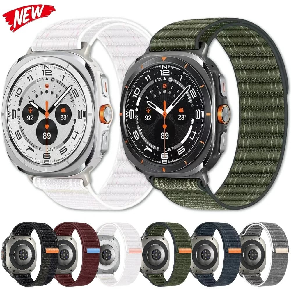 Wave Nylon Strap for Samsung Galaxy Watch Ultra 47mm Sports Bracelet Watchband for Samsung Galaxy Watch 8-7 Ultra 47mm Wristband