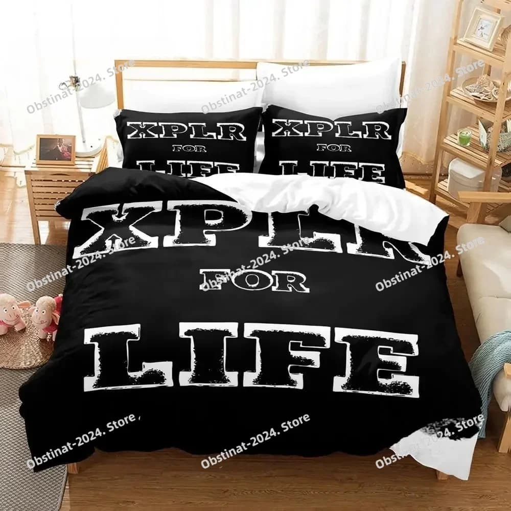 Stampa 3D Moda XPLR Logo Set biancheria da letto Ragazzi Ragazze Twin Queen King Size Copripiumino Federa Letto ragazzi Camera da letto per adulti