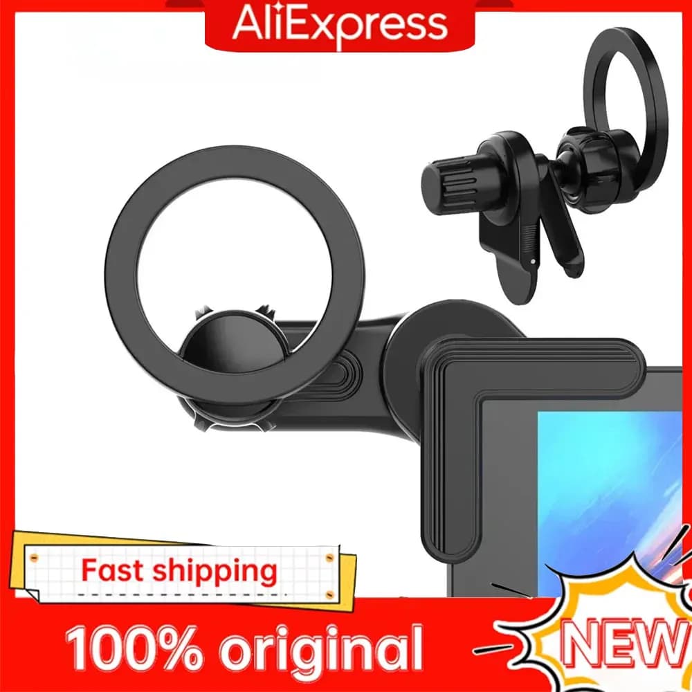Supporto Magnetico Universale per Telefono da Auto, Rotazione a 360 Gradi, Forte Magnete, Compatibile con iPhone 15 MagSafe e Xiaomi