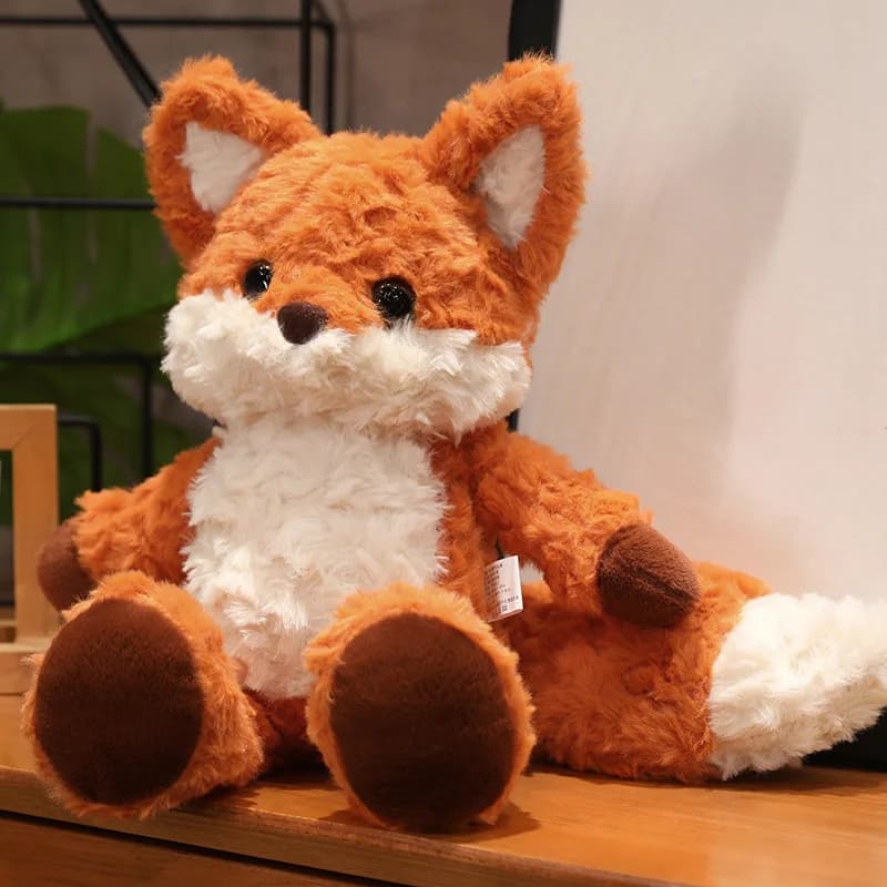 Peluche di Volpe Morbida e Carina 35cm/50cm, Giocattolo in Peluche a Forma di Volpe Arancione, Regalo di Compleanno