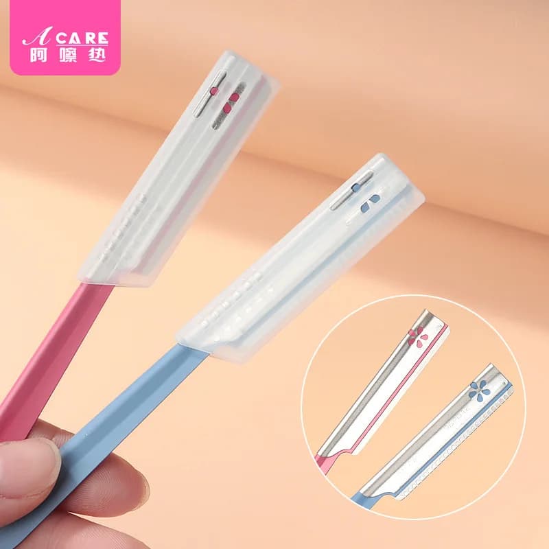DX01/Coltello per sopraccigliaF1PQ0-Fasy da usare/Sicurezza Raschietto per sopracciglia Rifilatura Principiante con protezione del trucco Artista Rasatura delle sopracciglia