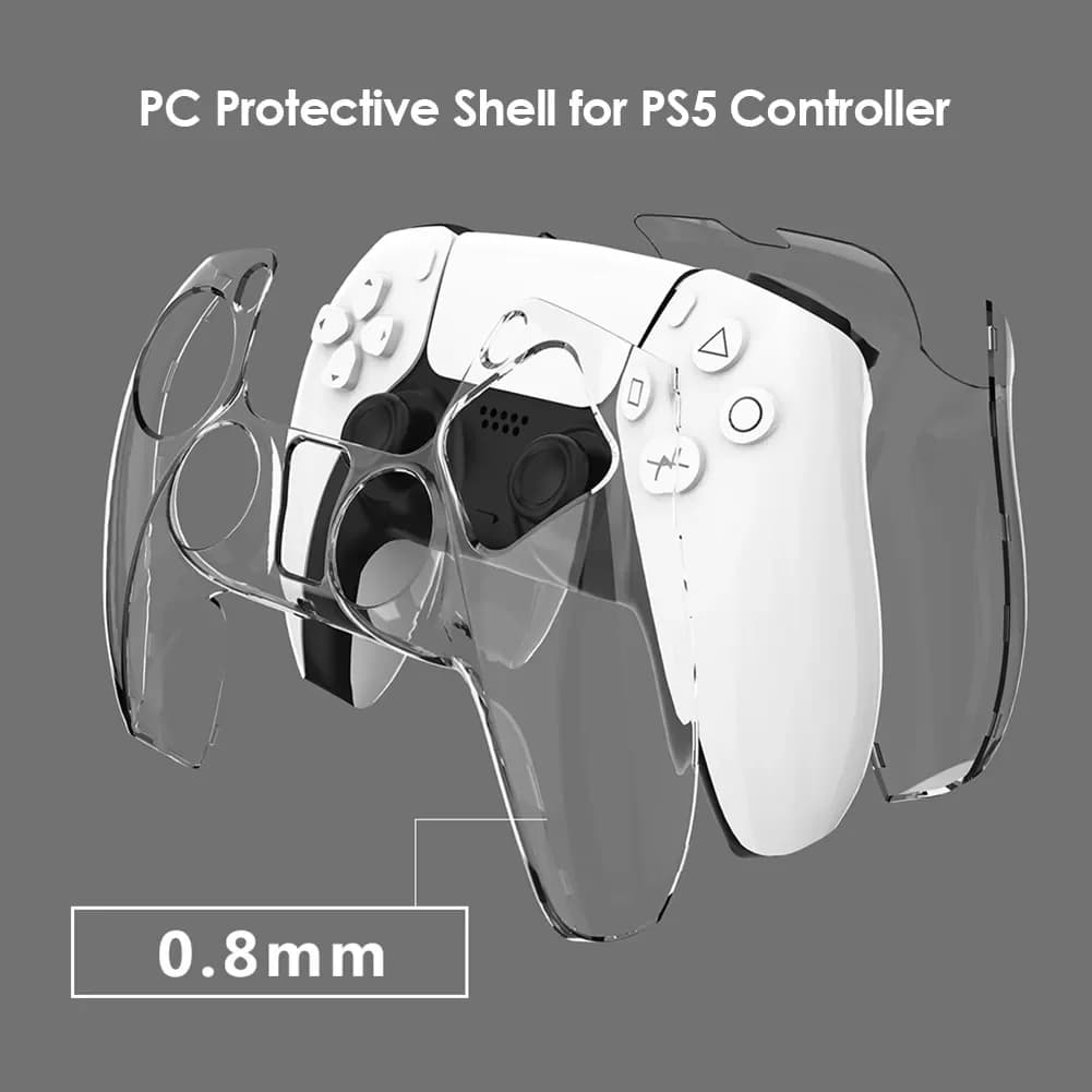 Per PS5 DualSense Controller Clear PC Cover custodia protettiva trasparente Ultra sottile per Sony Playstation5 Gamepad accessori di gioco