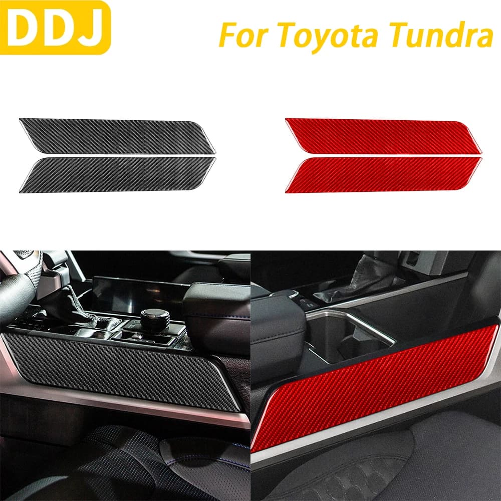 Per Toyota Tundra Sequoia 2022-2024 Accessori Auto Console Centrale In Fibra di Carbonio Gear Shift Entrambe Laterali Pannello di Copertura Trim adesivo
