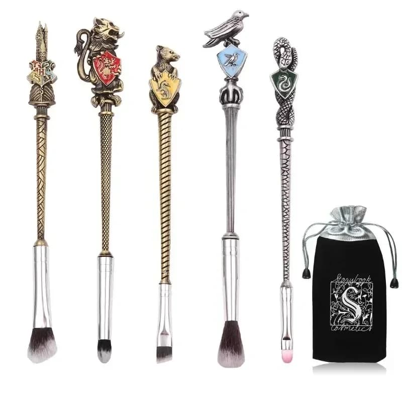 Set di Pennelli per Trucco Harry Potter, Kit di Pennelli Cosmetici per Donne, Pennelli per Ombretto, Eyeliner, Sfumatura, Matita, Labbra e Fondotinta
