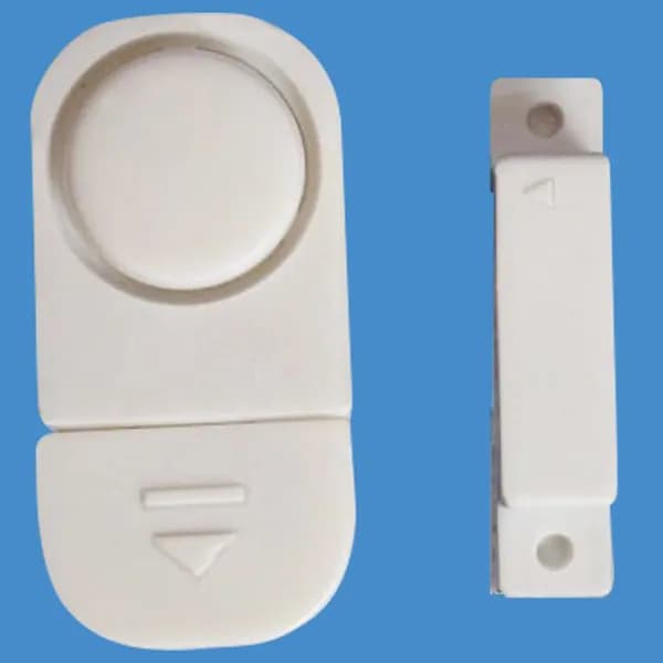 Allarme Wireless Magnetico per Porte e Finestre, Bianco, 90dB, Antifurto ad Alta Voce per Protezione Casa e Ufficio