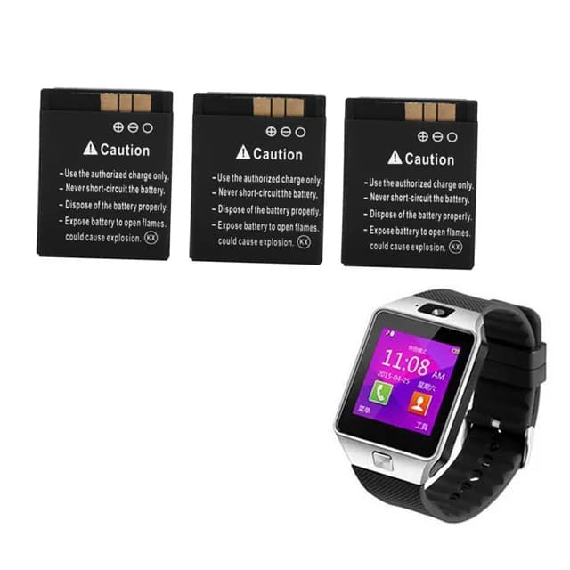 3.7V 380mAh SmartWatch Batteria ricaricabile ai polimeri di litio per DZ09 Backup Bateria per KSW-S6 RYX-NX9 A1 Smart Watch