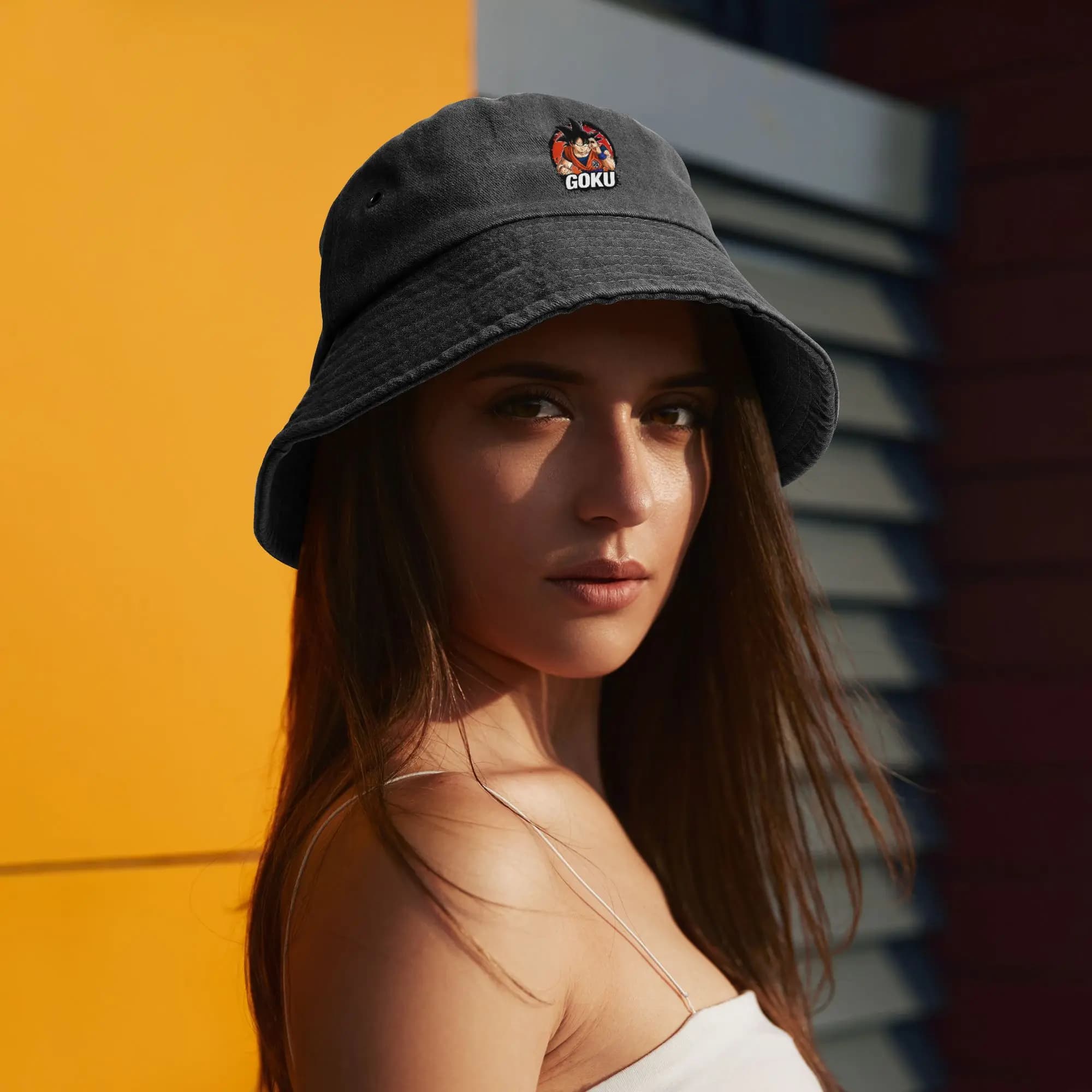 Dragon Ball Bucket Hat for Unisex Beach Distressed Washed Sun Hats UV Protection for Outdoor Fishing Cap
