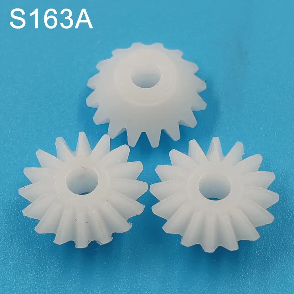 S163A 0.5 m Bevel Pignoni 16 Denti 3mm Foro Albero di Plastica Ingranaggi Conici Parti di Giocattoli Accessori 10 pz/lotto