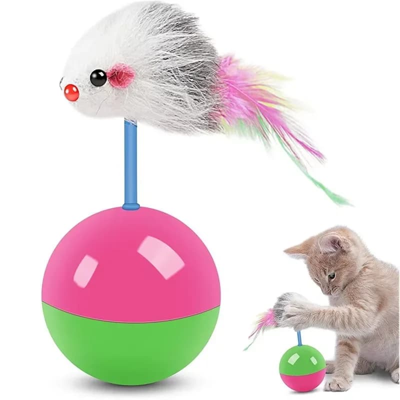 Interactive Cat Toy Ball Mouse Not Tumbler Fun Teasing Cats and Dogs Self High Toys Pet Supplies Set of Teasing Cat Toys