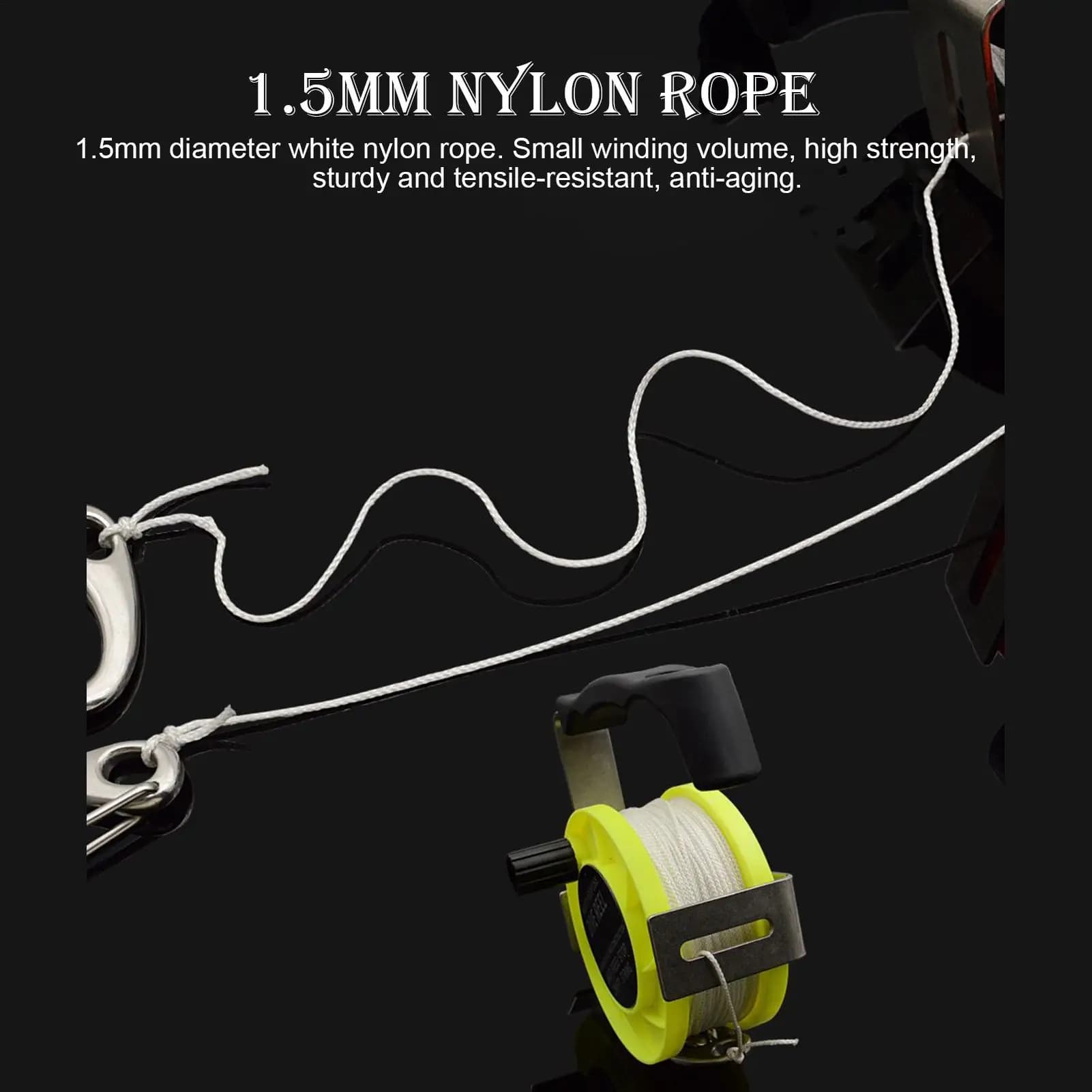 290FT Portable Dive Cave Coil for Diving Scuba Diving Cave Snorkeling Underwater Fishing Boat Accessories Heavy Duty