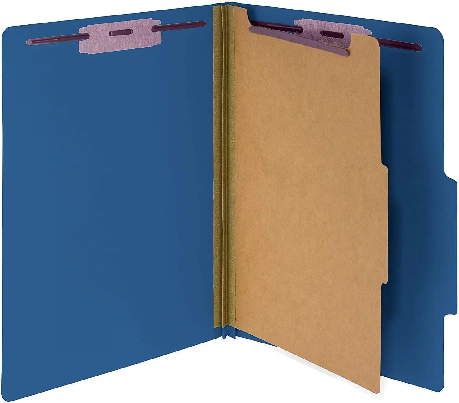 Cartella Portadocumenti Blu Scuro Formato Letter con Linguetta Superiore ed Espansione di 2 Pollici, Confezione da 10, Prodotta negli USA