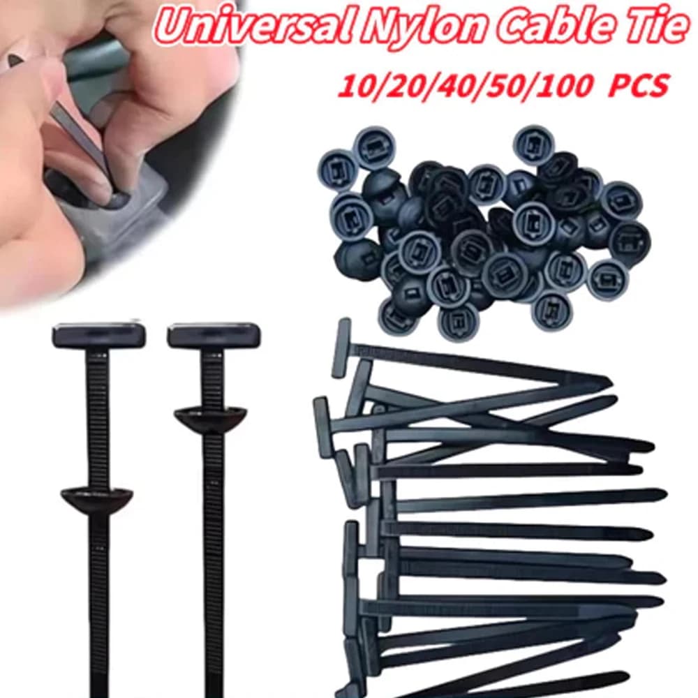 10/20/30/40/50/100pcs Fascette in filo di plastica premium Cavo resistente autobloccante Fascette in nylon Cinghie per parafango Piastra Tronco