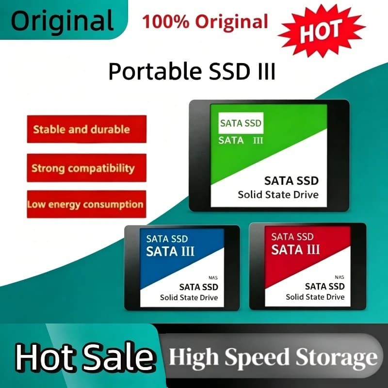 Original External SSD USB 3.1 Interface Portable High Speed Solid State Drive 560MB/s Ultra Thin Design for Mac PC File Storage