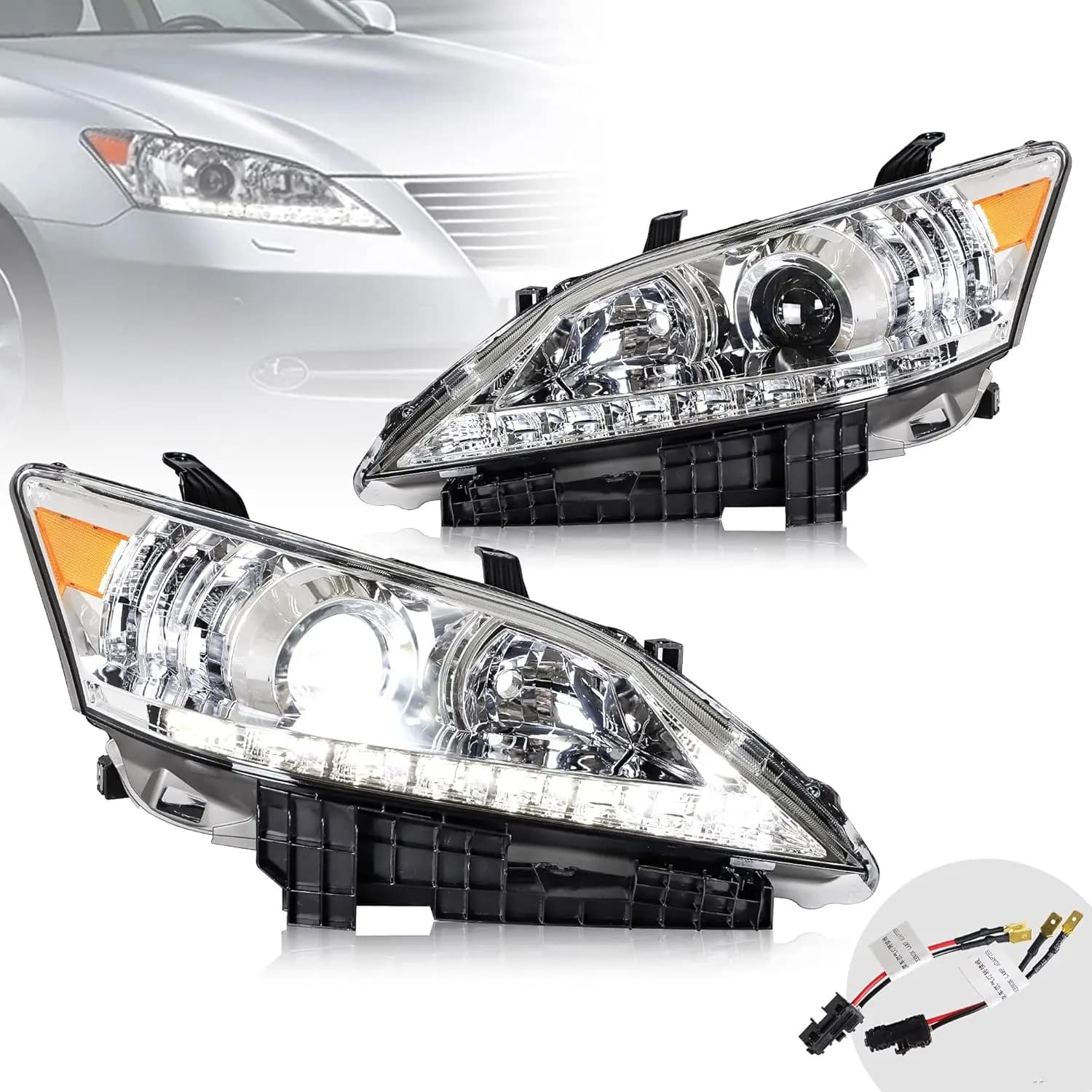 2PCs Auto Faro di Montaggio Per Lexus ES350 2010-2012 Plug And Play HA CONDOTTO Le Lampade Fronte Auto Tuning Luce Parti Car Styling Fari