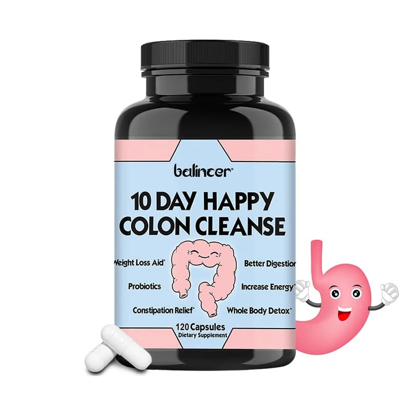 Balincer 10 giorni di pulizia del colon, disintossicazione avanzata per pulizia intestinale per donne e uomini con cardo mariano, radice di tarassaco, probiotici, non OGM