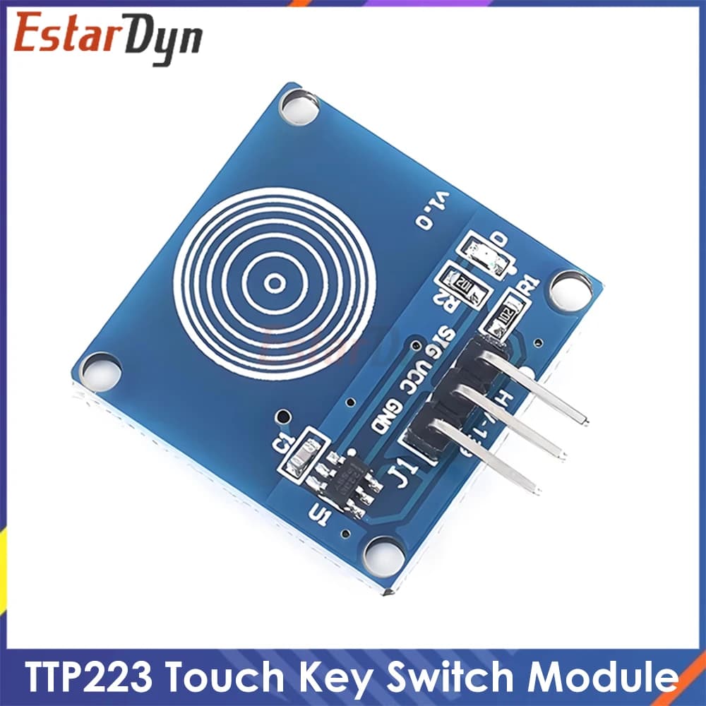 TTP223 capacitive tactile sensor module digital switch for Arduino Raspberry Pi, Jog 1 channel 3,3-5.5 V DIY kit
