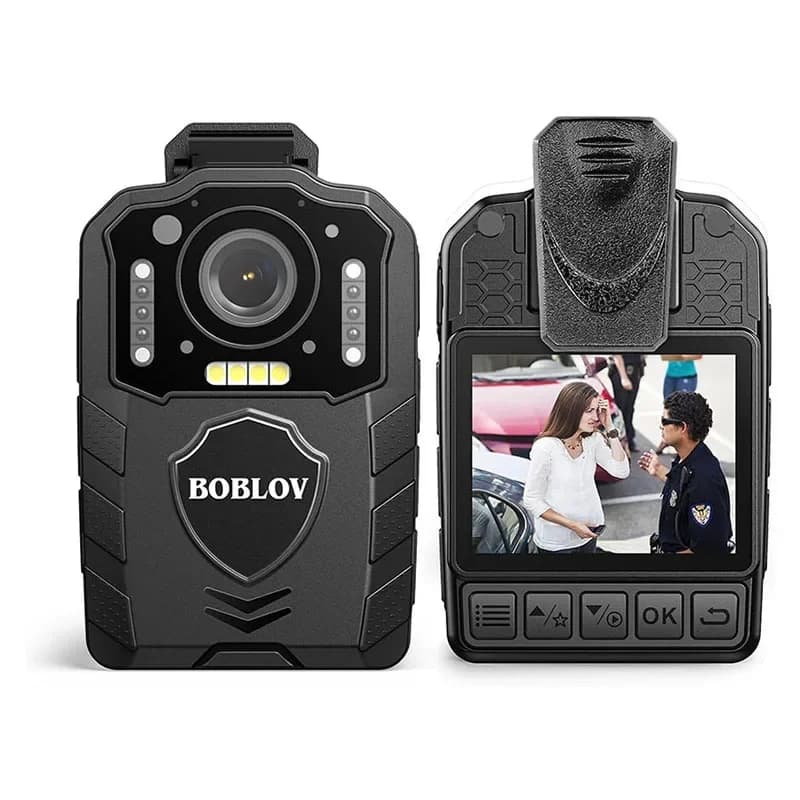 BOBLOV Nuovo Arrivo 1080p 3000mAh 13 Ore Registrazione Visione Notturna Indossabile Videocamera di Sicurezza Indossata dal Corpo