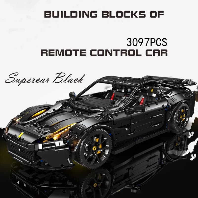 Super Sport Car Technical 1:8 Scale Italian Horse F12 Berlinetta Model Construction Building Block Moc Brick Rc Toy Collection