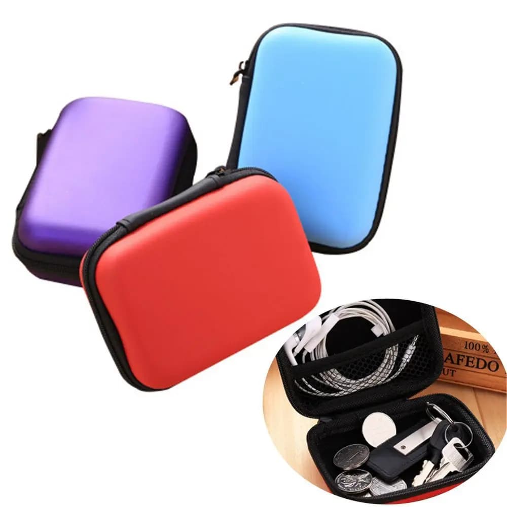 2.5" Cover Earphone Box External Drive Protector Hard Disk Case Zipper Pouch EVA Storage Box HDD Bag