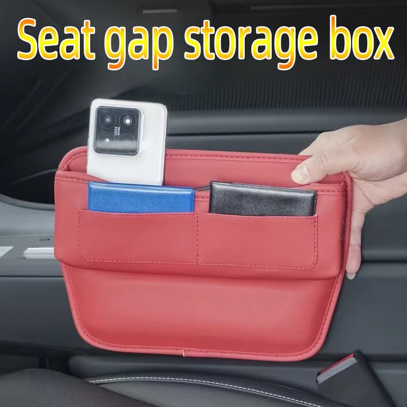 Car Seat Storage Storage Box, Seat Organizer, Portfolio Filling Support, Phone, Cigarette Slot Pocket, Car Storage Box