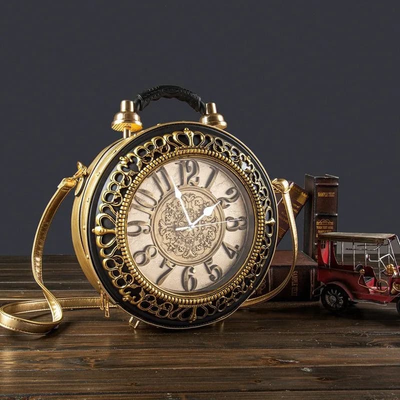 Creative Real Work Watch Bag for Women Handbag for Real Watch Handbags PU Retro Women B Leather Shoulders