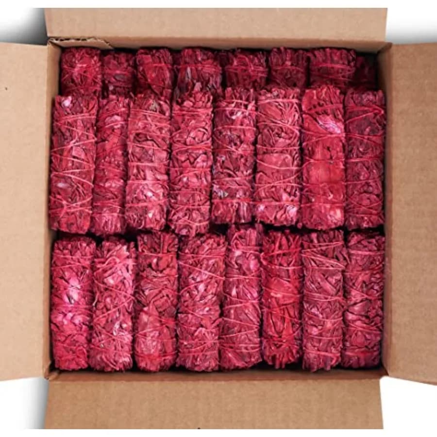 Dragon's Blood Sage Smudge Sticks for Cleansing House Meditation Yoga Negative Energy Cleanse 4 Inch Dragon Blood Sage Bundles