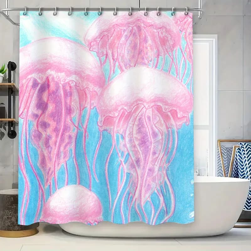 Tenda da doccia decorativa autunnale Foglie di zucca autunnale Set di tappetini da bagno impermeabili con motivo arancione rosso bianco per la decorazione domestica Dimensioni:
