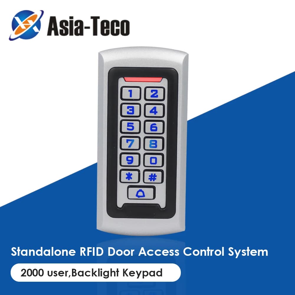 Controller di accesso porta RFID autonomo da 2000 utenti Tastiera in silicone WG 26 Scheda di prossimità 125KHz con uscita per sistema di controllo accessi