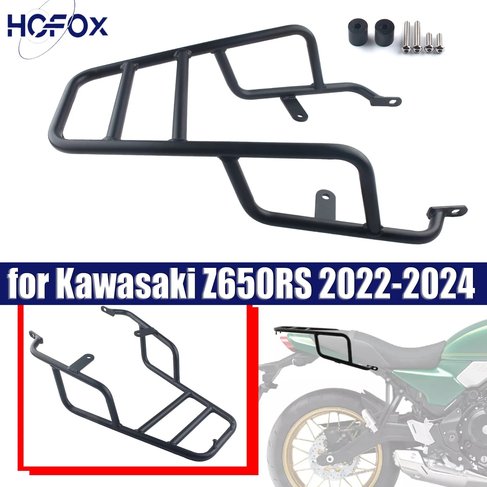 Portapacchi posteriore per valigia Portapacchi per valigia Portapacchi per Kawasaki Z650RS 2022-2024
