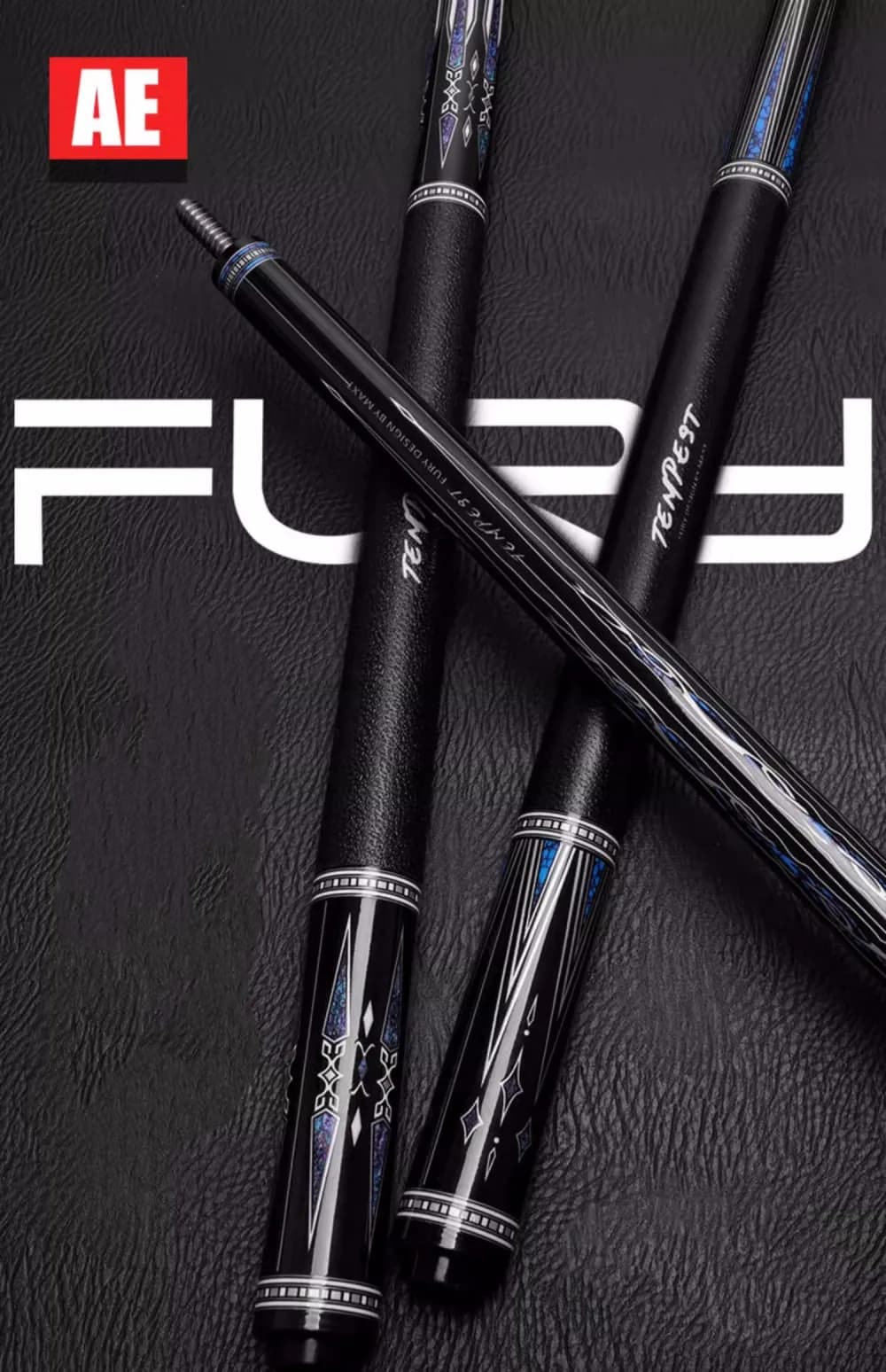 FURY 58 "1/2 Hurricane AE 4/5/6/7 serie stecca da biliardo da biliardo 12.5mm