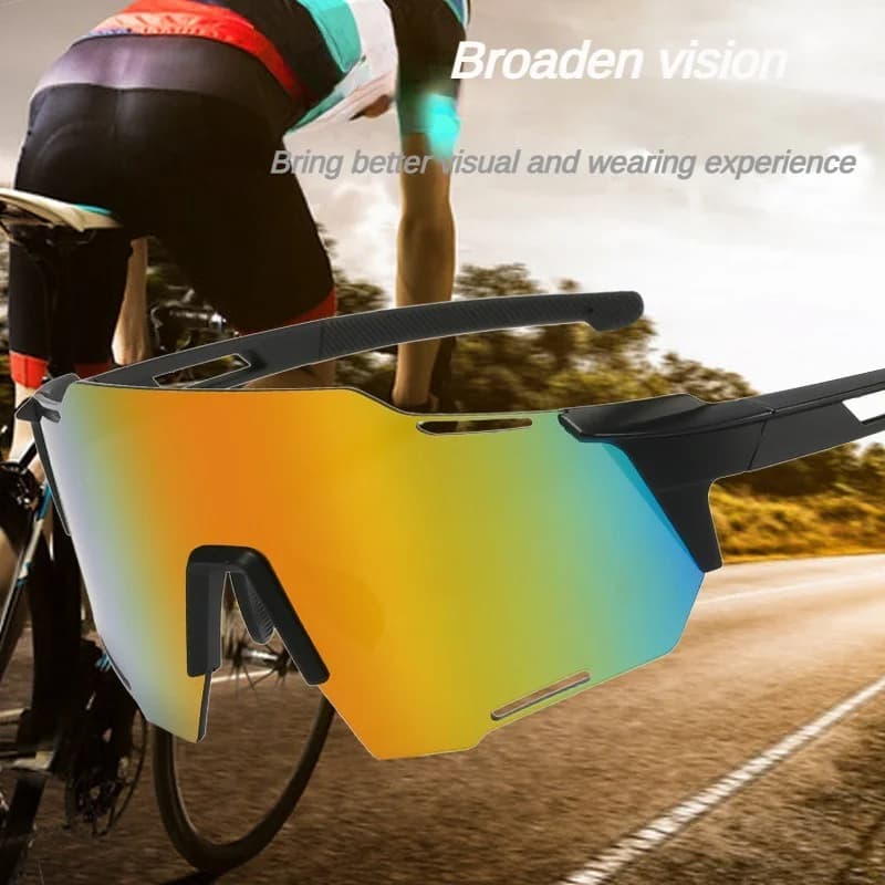 3 occhiali da sole sportivi con protezione UV per esterni, occhiali sportivi antivento, occhiali da moto fuoristrada, occhiali da bicicletta per uomo e donna