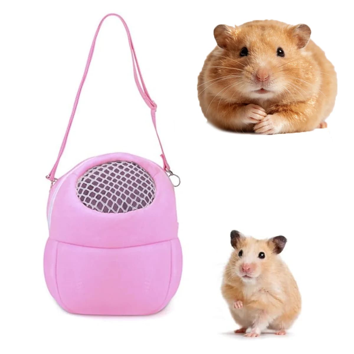 Borsa da trasporto per criceti, portatile, da viaggio, per piccoli animali, per criceti, ratti, mini ricci