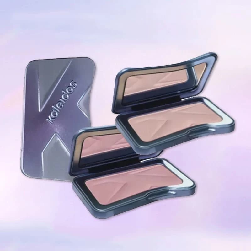 Palette Illuminante e Contouring in Polvere Kaleidos Matte, Modellabile per Illuminare il Viso, Blush Naturale per Contouring e Makeup