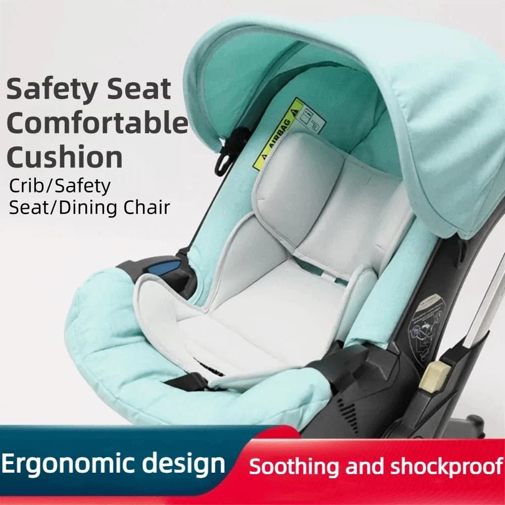 Inserto per seggiolino auto neonato in rete traspirante Supporto addensato Protezione dagli urti Passeggino per cuscino per seggiolino auto Materasso caldo in materiale morbido