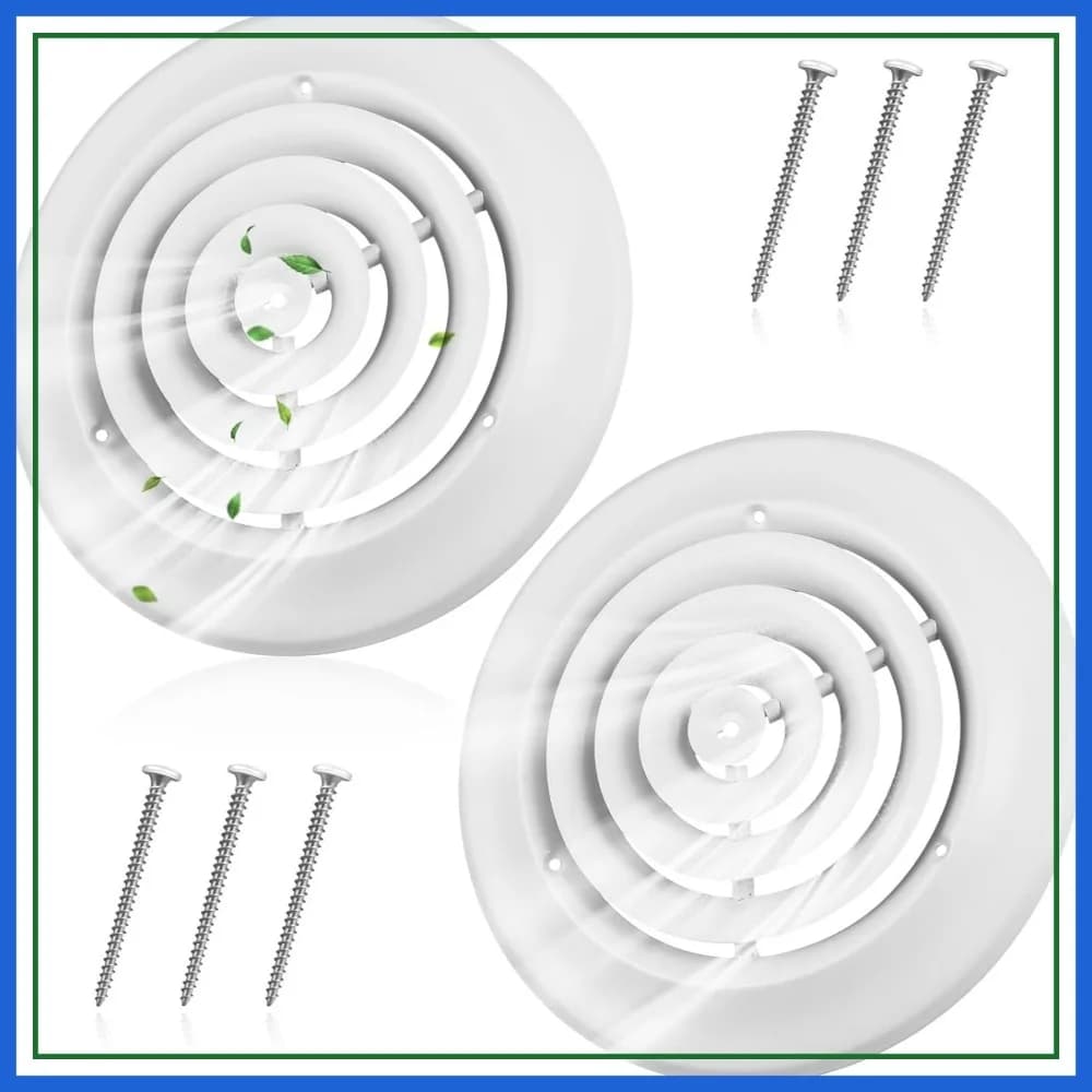 Copertura per Diffusore Rotondo da 8 Pollici per Ventilazione a Soffitto HVAC con Viti, Diametro Esterno 11-15/16"