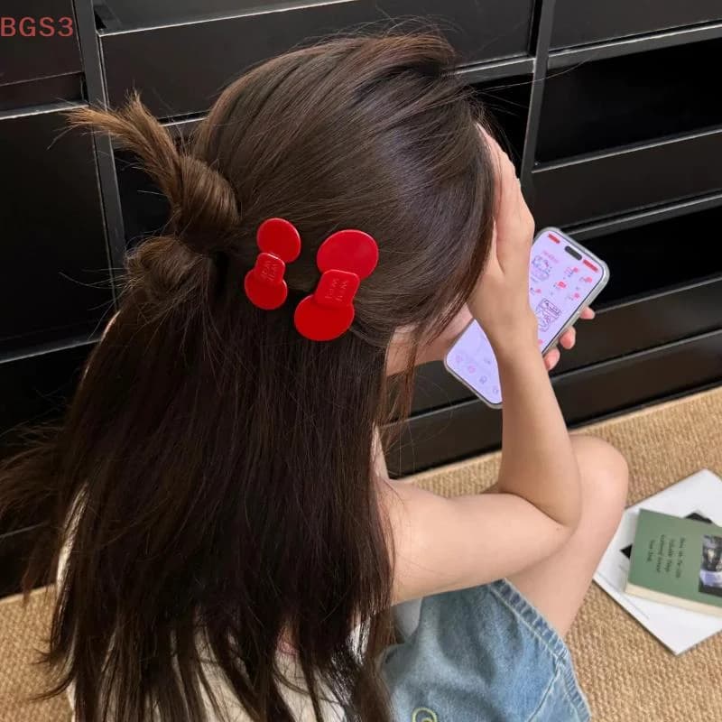【BGS3】 Forcina per capelli con fiocco a forma di fiore in acetato di nuovo stile con design a lettera Accessorio per capelli con clip laterale per capelli