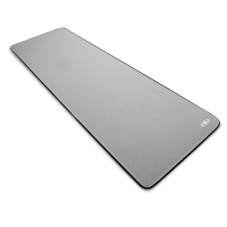 Deluxe High Density Foam Yoga and Fitness Mat 8mm Thick 72" x 24" 1 Count Grey