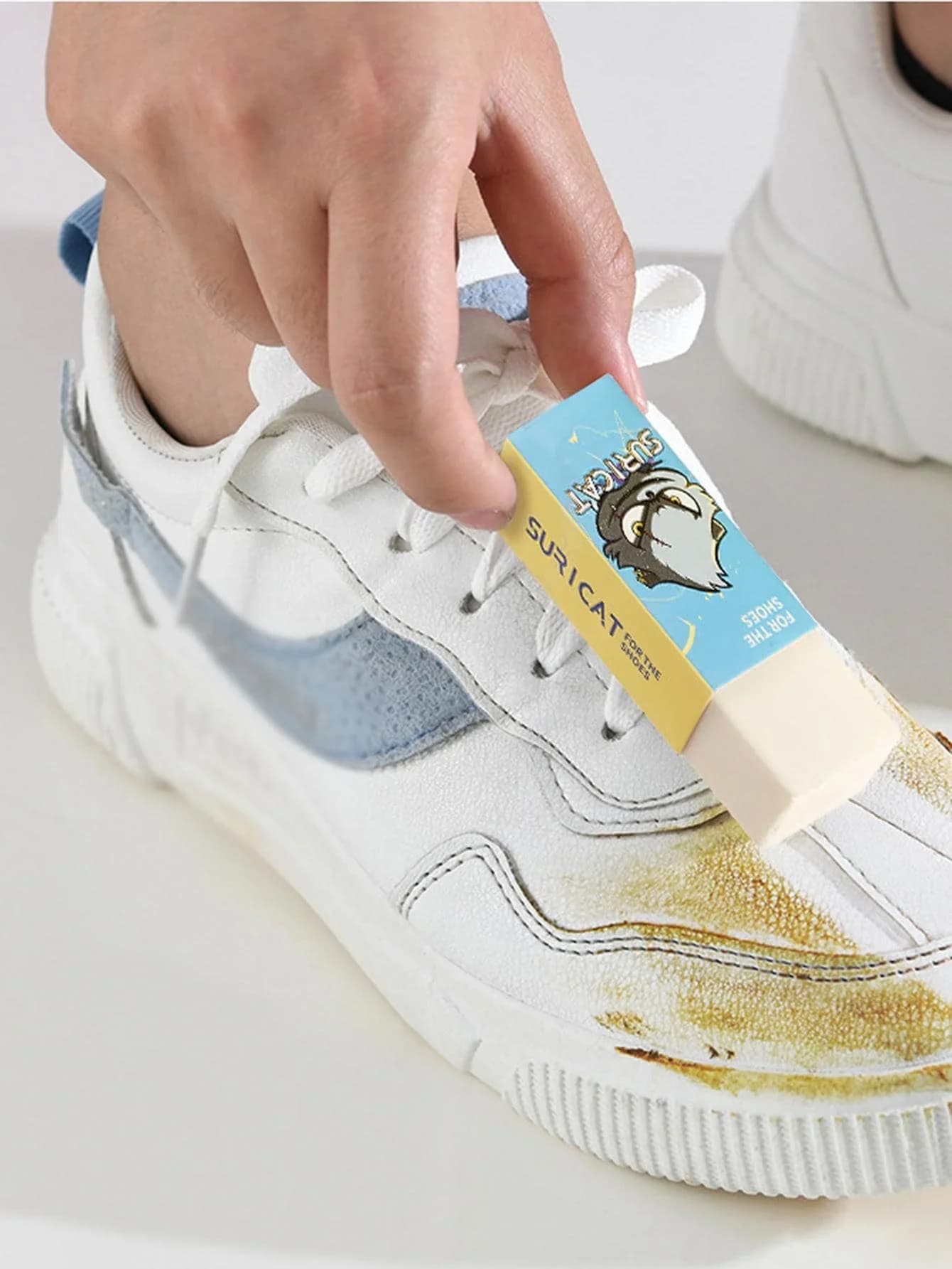 1 PC-Origatore Spazzola per scarpe Blocco di gomma Gomma per pulizia scarpe super pulita Gomma scamosciata Pelle di pecora opaca Scarpe Detergente per pelle Scarpe da ginnastica