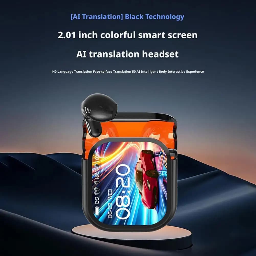 2025 New Bluetooth V6.0 Headphones Sports Wireless Headphones Auxiliary Translator AI Headphones with noise reduction with microphone
