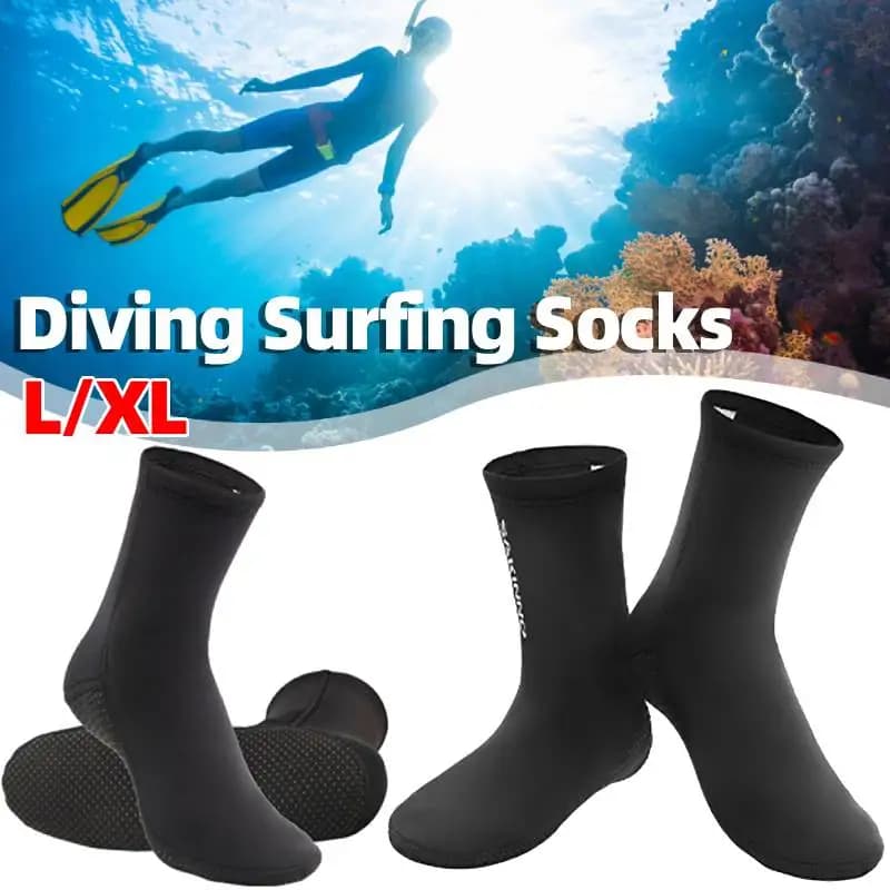 Calze Grandi per Snorkeling e Pesca Subacquea, Antiscivolo in Neoprene, Leggere e Portatili, Calde e Resistenti al Freddo per Sport Acquatici