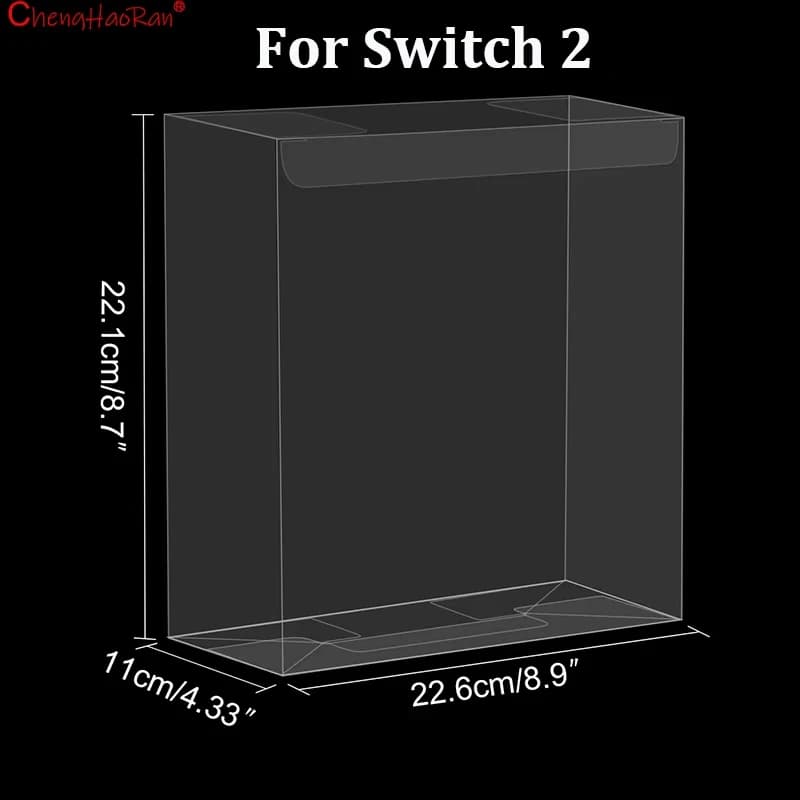 1/2 Pezzi Scatola Protettiva Trasparente per Switch 2/NS2, Custodia Anti-Graffio per Collezionare e Conservare Giochi, Espositore Trasparente